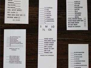 Fill in the Blank Care & Content Labels